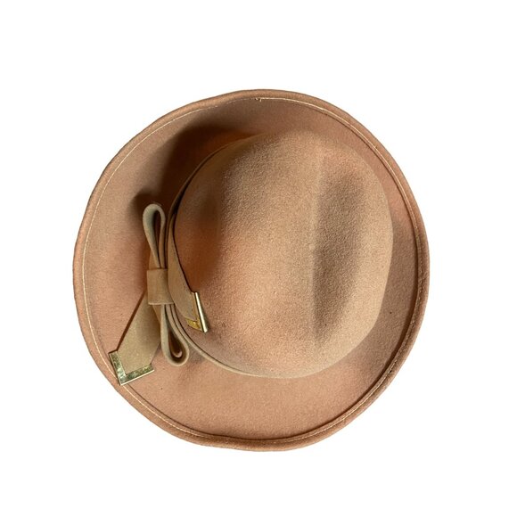 Tom Stone Kurt Jr Fedora Hat Tan Wool Western Style Costal Cowgirl - Picture 2 of 10